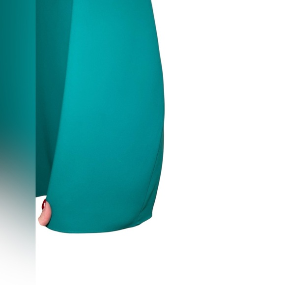 Amanda Uprichard Turquoise Roxi Bow Mini Dress Size Large - Picture 6 of 8